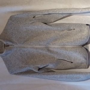 Ll bean fleece jacket .Gray size Med